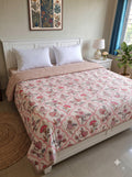 Mafatlal Sparsh Double Dohar Cotton, 150 GSM Pure Cotton Malmal, Reversible AC Blanket Double, Soft Lightweight & Breathable Cotton Blanket, 88 x 94 Inch, Kafalo