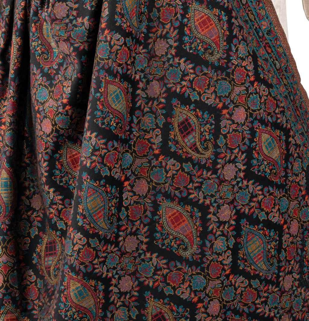 Naureen Women Faux Pashmina Kani Shawl with Paisley Artwork, Warm and Soft, 40x80 inch