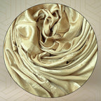 FAHABO Scarf Woman Premium Self-Woven Satin Silk Scarves | Hijab Scarf | Headscarf | Neck Scarf | Stoles | Wraps (Blanched Beige)
