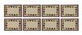 Galaxy Home Decor Dining Table 8 Table Mats ( Mat 13x18 inches ) Washable Cotton Linen Mat Jacquard Fabric, Multicolor (Hut Design, 8 Mats) Kafalo