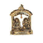 Kridaykraft Metal Laxmi Ganesh Idol Decorative Murti Temple Frame Metal Statue for Pooja & Decor Your Home, Office, Decorative Showpiece Figurines