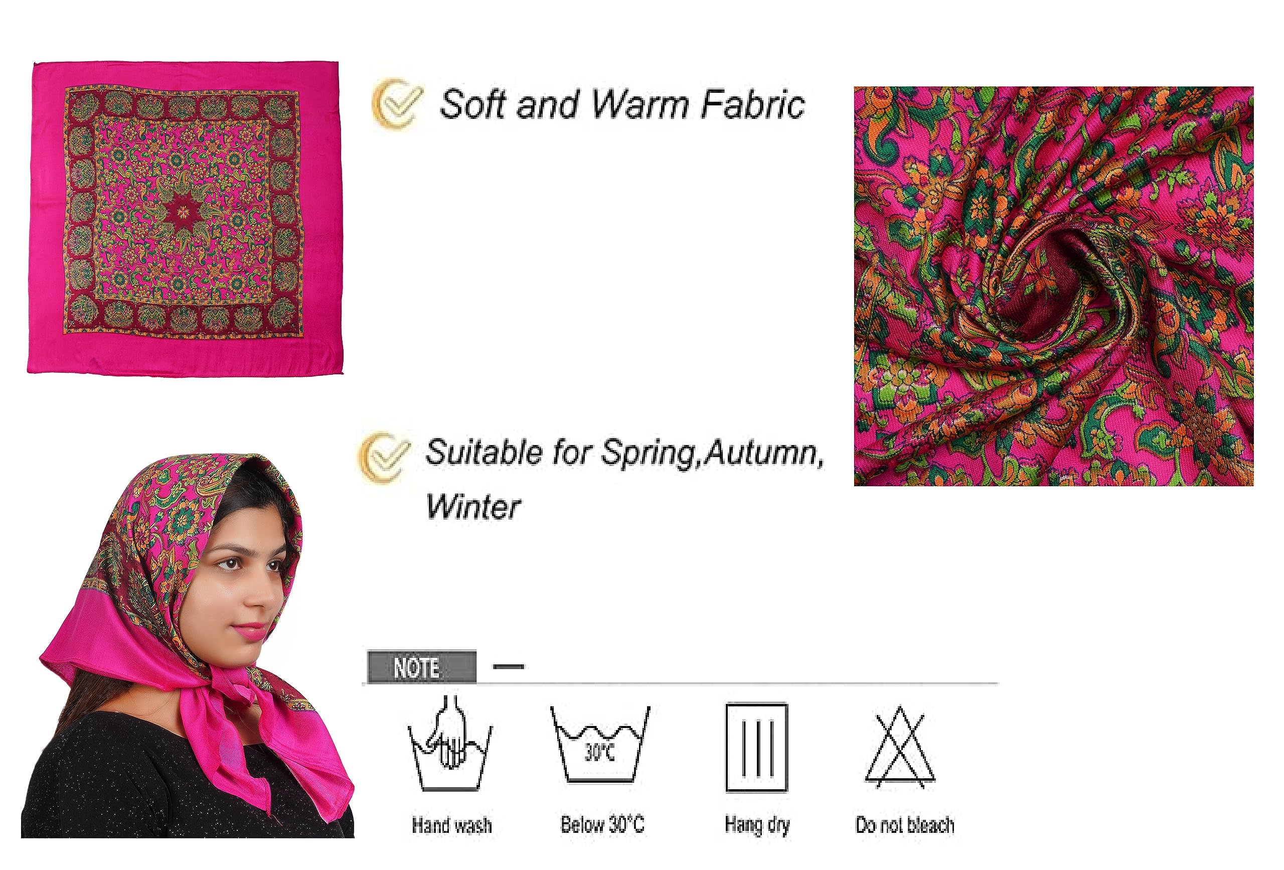 KETKAR Acrylic Blend Wome Scarf For Winter, Cozy Warm For Winter_Pack Of 1,Pink, Female