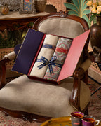 Pashtush His And Her Set Of Fine Wool Shawl and Woolmark Stole, Premium Gift Box Packaging, Beige and Multicolour