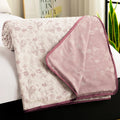 Story@Home Dohar Single Bed Cotton 100% | 150GSM 225 x240 cm Quilt AC Blanket for Summer | AC Comforter Double Bed | White & Purple Motif Reversible Design Duvet | All-Season Blanket Kafalo