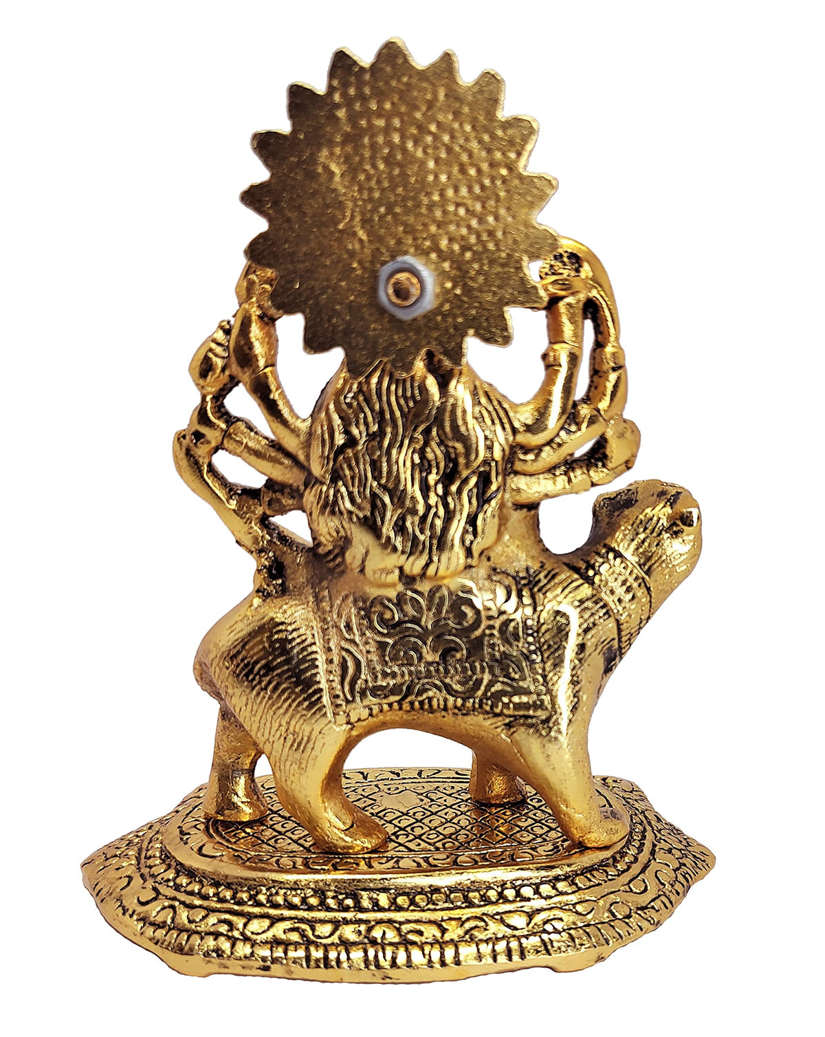 KridayKraft Durga Maa Murti,Shero vali ma Metal Statue for Navratri Pooja,Temple Pooja,Decor Your Home & Office,Religious Idol Gift Article,Showpiece Figurines...