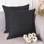 Khooti Jute Cushion Cover, 20x20 (Dark Grey)(Pack of 5)