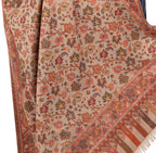 Naureen Women Faux Pashmina Shawl with Floral Artwork, Warm and Soft, 40x80 inch