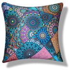 Vendola Merhaba Microfiber Satin 250TC Cushion Pillow Covers, Multicolor, Set of 5(Affwan,20x20 Inches)