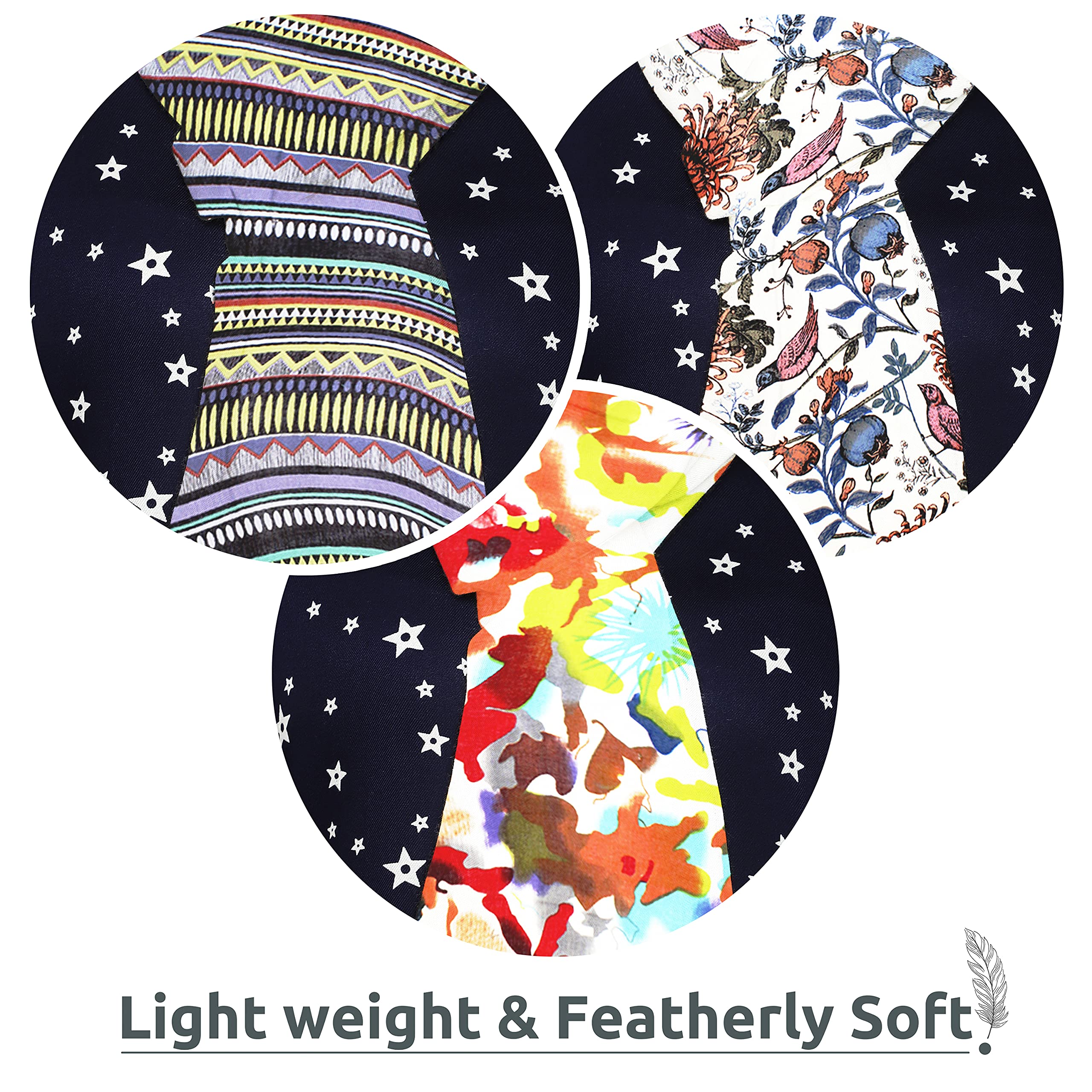 bratkrok WOMEN'S TRENDY FLORAL PRINTED RAYON SCARF/STOLES MULTICOLOUR (PACK OF 3), FEMALE