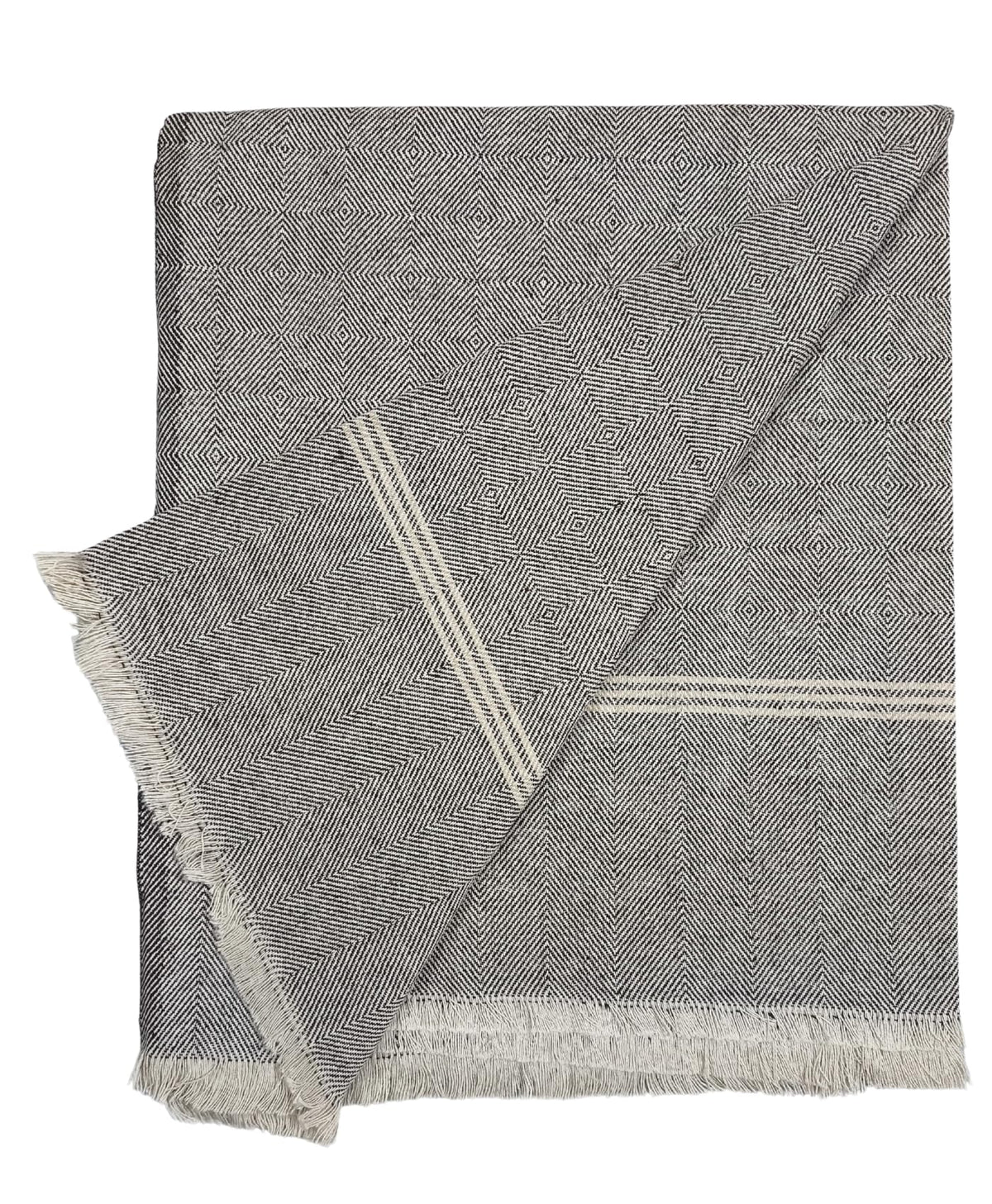 Arvore Bunkaar Plain Pure Handloom Khes - 100% Desi Thick and Heavy Cotton Khes/Summer Blanket/Chadar/Yoga Blanket (Black) Kafalo