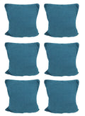 House of Quirk Polar Fleece Fabric Cushion Cover with Zipper Pack of 6 (Teal, 45 x 45 cm)