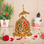 KridayKraft Riddhi Shiddhi Ganesha Metal Statue for Temple Mandir Home Office Decorative Idol Murti Religious Gift Article Ganpati ji Sculpture Sowpiece Figurine Sculpture for Decoration & Pooja