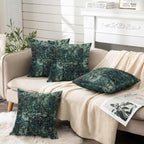 ishro home Premium Cushion Cover 18 inch x 18 inch | Luxury European Mosha Fabric | Love at First Sight Designs | Hidden Zipper | Machine Washable, Non- Fading | (4, Shahi Marrakech, 18 x 18 Inches)