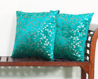 RD TREND Velvet Cushion Covers, 40 x 40 cm/16 x 16 inches, Pack of 2,250 TC, Side Zipper (Sea Green)
