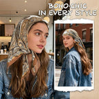 druenza™ 27.5 inch Square Silk Scarf for Women Stylish | Satin Scarf for Bandana, Hair Wrapping, Fashionable Top, Heads Scarf, Hijab, Suit, Blazers & Shirts | Silk Scarves Bandanas for Women