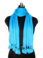 Chandwasia scarves, Viscose Fabric stole & Shawl || Scarf Stoles for Girls/Ladies/Women/Men for Summer & Winters(Light Blue)