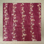 FAHABO Scarf for Women Stylish Pleated Viscose Cotton with Embroidery and Tassels | Hijab Scarf | Stole | Soft, Lightweight, and Latest Scarves | 72 x 33 Inches (Cherry Maroon)