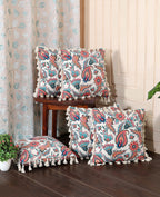 ishro home Premium Cushion Cover 16 inch x 16 inch | Set of 2 – Soft European Standard Fabric, Frill Design, Machine Washable | (2, Paisley Fiesta, 16x16 Inch)