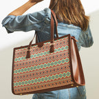 TEAL BY CHUMBAK Office Tote Bag for Women | Stylish Shoulder Bags for College | Professional Canvas Tote Bag | Laptop-Friendly College Bag