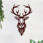 VIBECRAFTS Deer Head MDF Wooden Wall Hanger for Home Decor|Office|Gift (WHVC1Pcs1_50003)