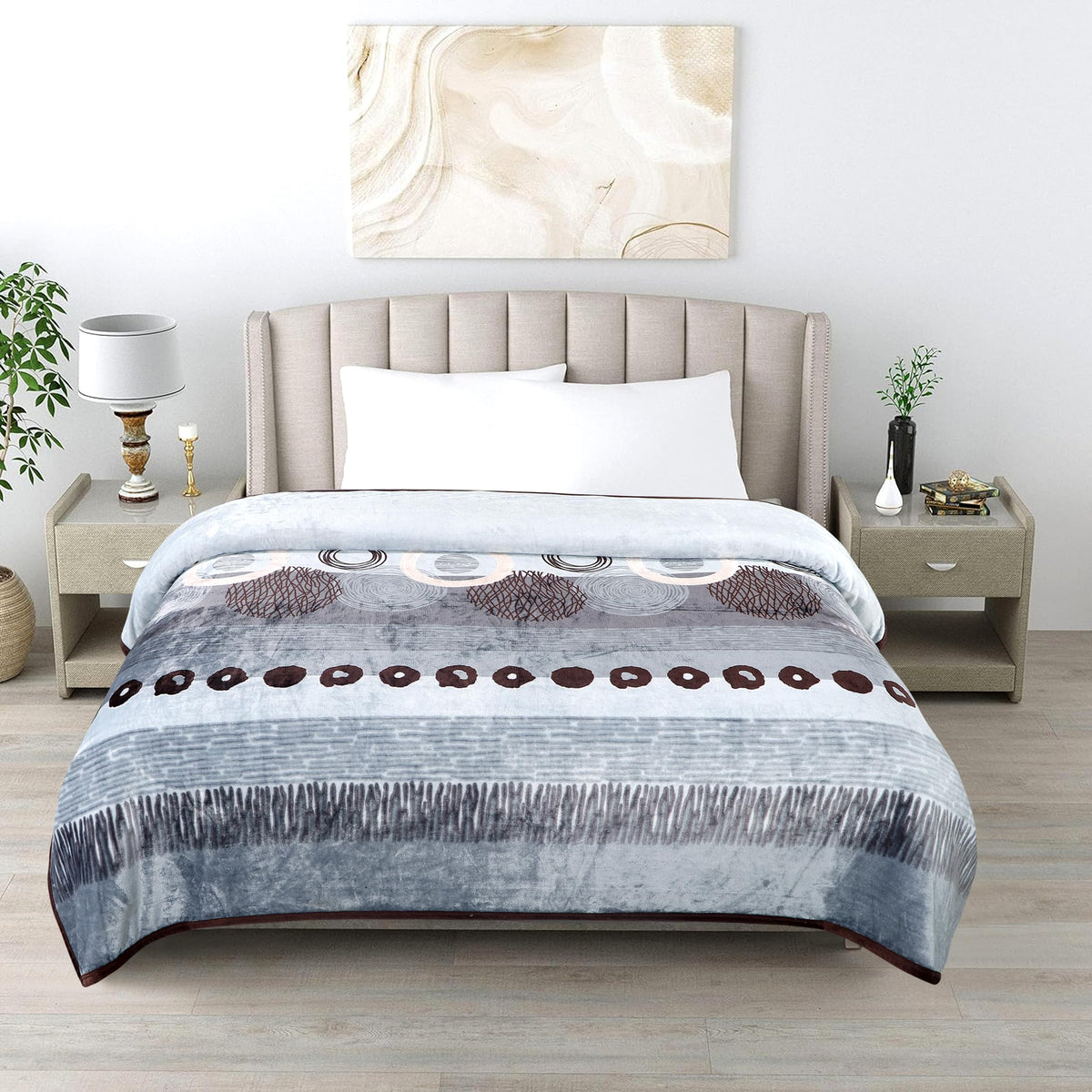 Gullivar Flannel Blanket Cum Warm Bedsheet with 2 Matching Pillow Covers| 250 GSM Ultra Soft Double Bed AC Blanket |All Season Cozy Quilt Bedcover| Perfect for Winter (90x100 in)- Dark Grey Kafalo