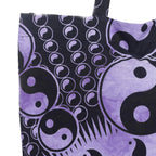 Ravaiyaa - Attitude is everything Cotton Shopping Bag Purse Bags Women Tote Shoulder Handbag (Purple Yin Yang Bag - 4)