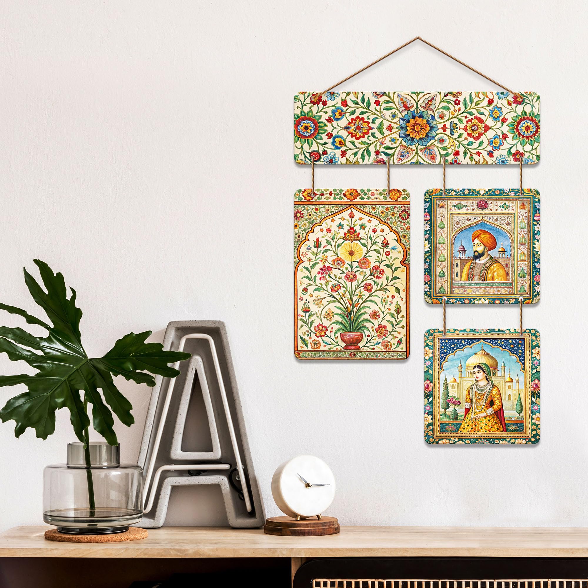 Artvibes Mughal Art Wall Hanging Home Decorative Wall Art for Living room | Bedroom | Gifts | Wall Hanger for Decoration | Modern Decor Items | Artwork | Wall Sculpture | Signs & Plaques (WH_6545N)
