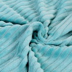 RD TREND® Cushion Cover Set of 2, Decorative Sofa Living Room Home Square Cushion Covers 18 Inch x 18 Inch, Aesthetic Corduroy Striped Double Sided (Aqua)