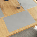 Encasa XO Dining Table Placemats, Ribbed Cotton Non-Slip Place Mats Light Grey Kafalo
