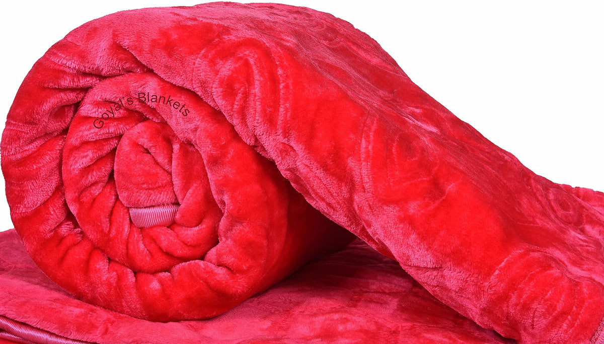Goyal's Mink 500 TC Single Bed Blanket for Winter (Pink) Kafalo
