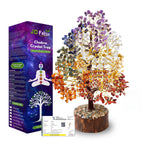 JD FRESH 1000 Beads Crystal Tree/7 Chakra Crystal Tree/Showpiece Good Luck and Positive Energy/Showpiece for Living Room/Natural Healing Gemstones Money Tree/Lucky Tree for Good Luck (Multicolor)