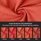 Encasa XO Throw Pillow Covers 20x20 in Set of 2 Brick | No Inserts | Cotton Pillow Covers for Living Room, Bed, Sofa, Couch | Decorative Cushion Covers with Improved Zipper