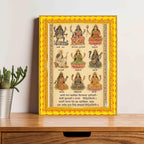 British Terminal Traditional Temple Design Photo Frame with Hanging Bells, Wall Art for Living Room (24x36 inch)
