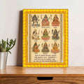 British Terminal Traditional Temple Design Photo Frame with Hanging Bells, Wall Art for Living Room (10x12 inch)