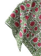 Ravaiyaa - Attitude is everything Sanganer Hand Block Printed Scarves Pure Cotton Scarf Square Hijab Dupatta 40 X 40 Inch (Pink Green Floral)