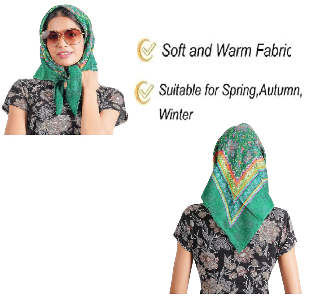 KETKAR Wool Women's Cold Weather Scarf & Wraps_Pack Of 1,Green For Female