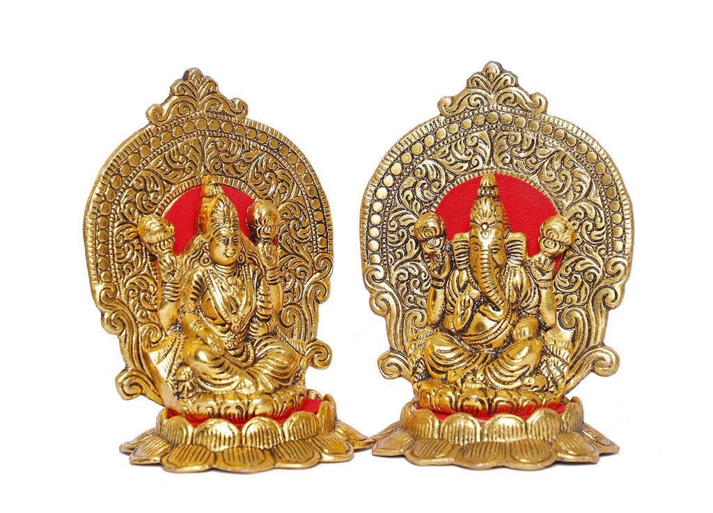 KridayKraft Metal Laxmi Ganesh Statue/Murti for Pooja Room & Home Office Décor,Laxmi Ganesha Idol for Diwali Gift,Religious Idol Showpiece Figurines Decorative & Diwali Poojan...