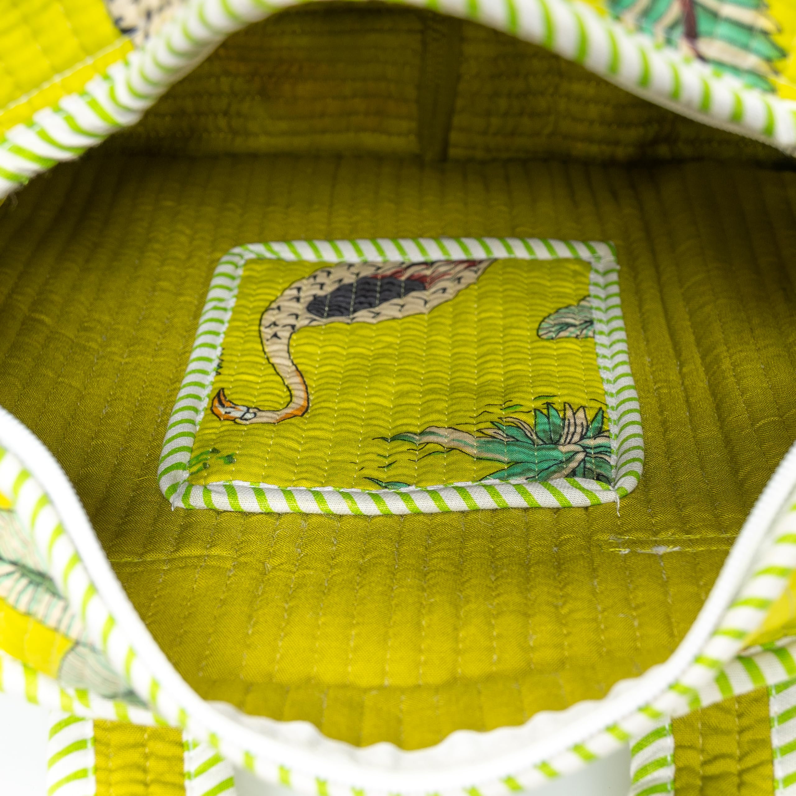 Cotton Quilted Tote Bag for Women | Lightweight Reusable Shoulder Handbag | Durable Eco-Friendly Shopping Bag | Large Capacity Travel, Office & Daily Use Carry Bag | Stylish Utility Tote (Yellow)