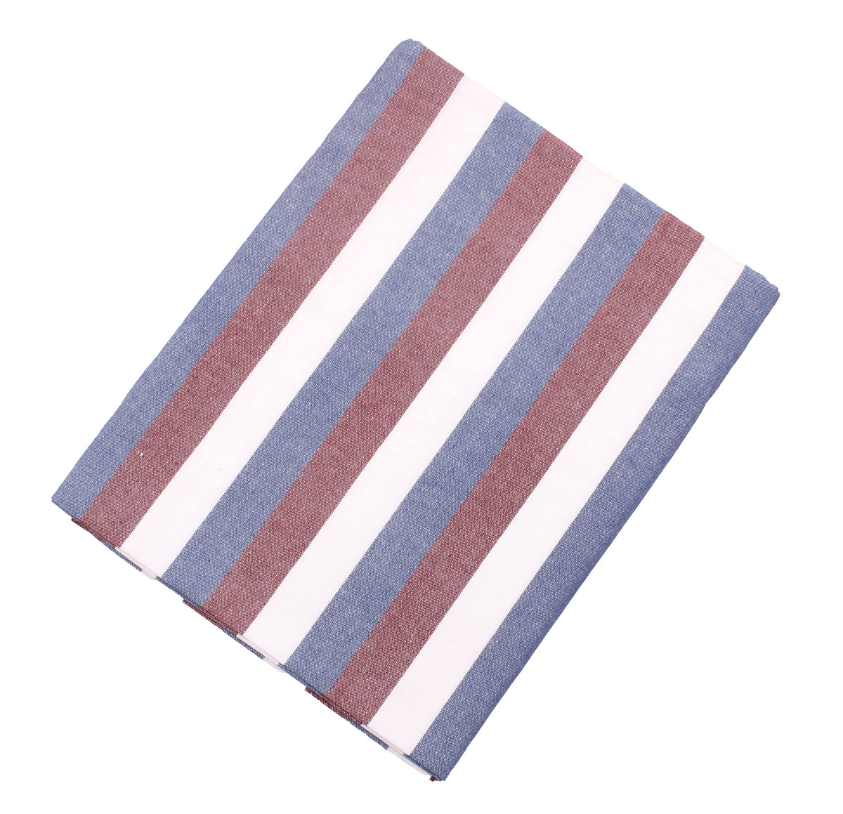 THARUNSHA ELITE Single Size Light Weight Pure Cotton Blanket for Daily Use/Soft Bedsheet/Top Sheet/Throw Blanket Set of1 (Blue White Maroon)-200 TC Kafalo