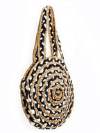 Ravaiyaa - Attitude is everything Jute Cotton Large Bag Women's Shopping Handmade Bags Shoulder Braided Jute Vintage Bag (Brown)