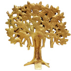 Pure Source India (Pure Brass Kalpavriksha Tree Sculpture for Home, Office & Spiritual Décor (Height: 7.5 inches) with Yellow Antique (866 gm)