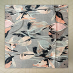 FAHABO Scarf for Women Stylish Print Viscose Cotton | Hijab Scarf | Stole | Soft, Lightweight, and Latest Scarves | 71 x 33 Inches (Blossom Grey)
