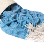 Baby Trapoz Mexican Rebozo Scarf, Shawl, Ideal for Natural Birth, Doula Massage, 98.5, Turquoise, Turquoise & White, One Size