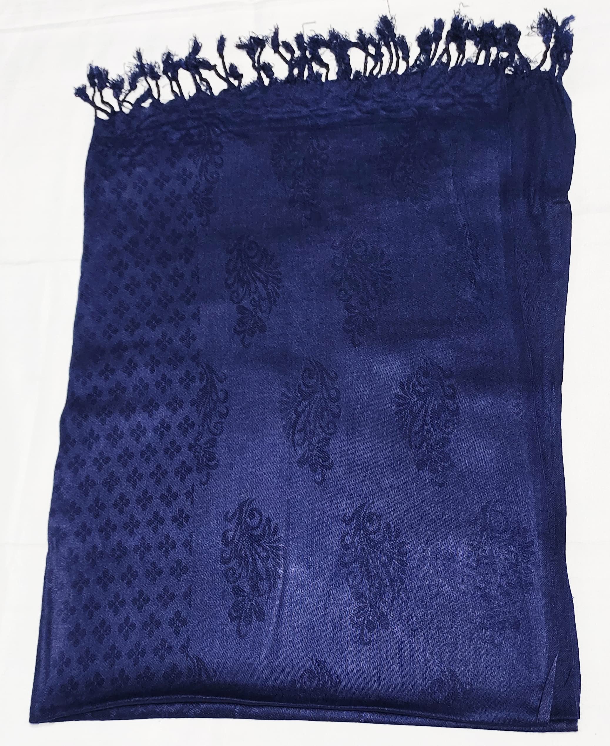 Saba Fashion Women Viscose Jaqurd Scarf/Shawl/Dupatta/Hijab/Wrap/Scarves/Stoles (NAVY BLUE)