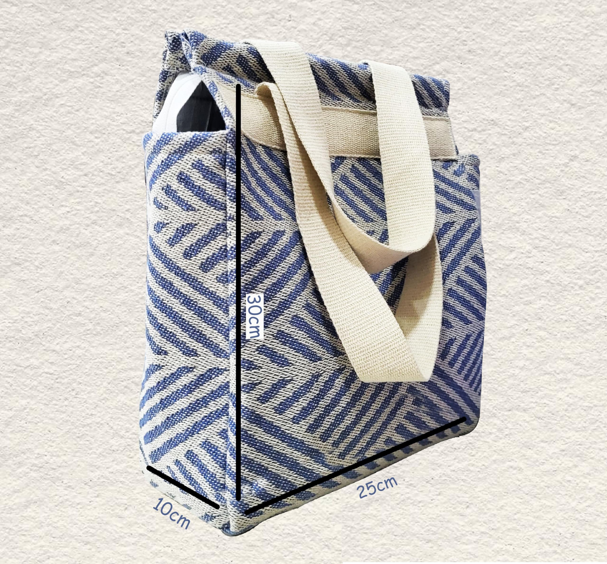 Imperial Home Collection Cotton Reusable Multipurpose Bag |Lunch Bag|Travel Bag|Picnic Bag| for Daily use