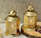Urban Born Candle Holder for Home Decor | Tea Light Holder | Antique Metal Lantern and Hanging Tealight Holder for Home Decor Items | Tealight Candle Holders for Living Room (Free Tealight)