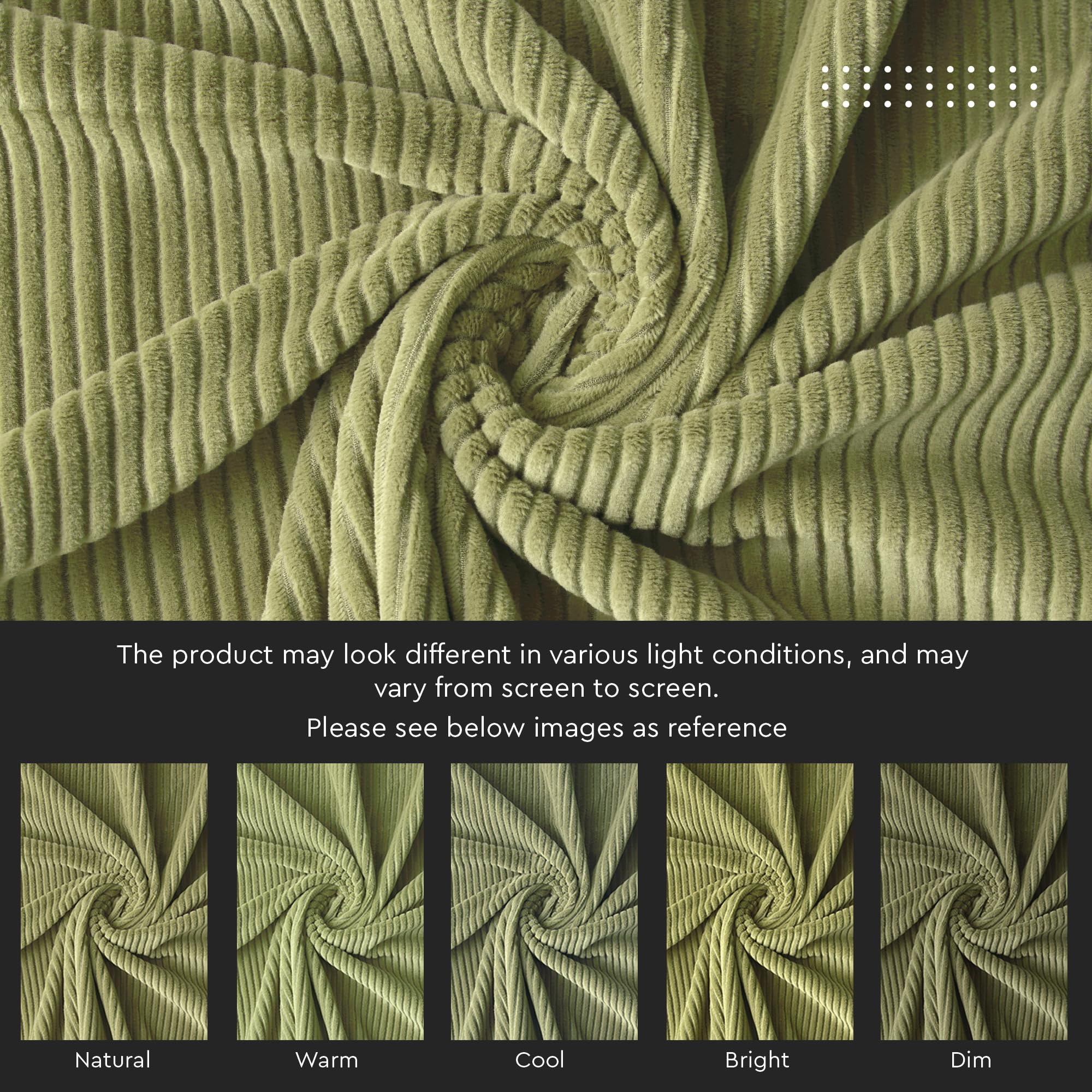Encasa XO Corduroy Cushion Covers, No Inserts, Set of 2, Sage