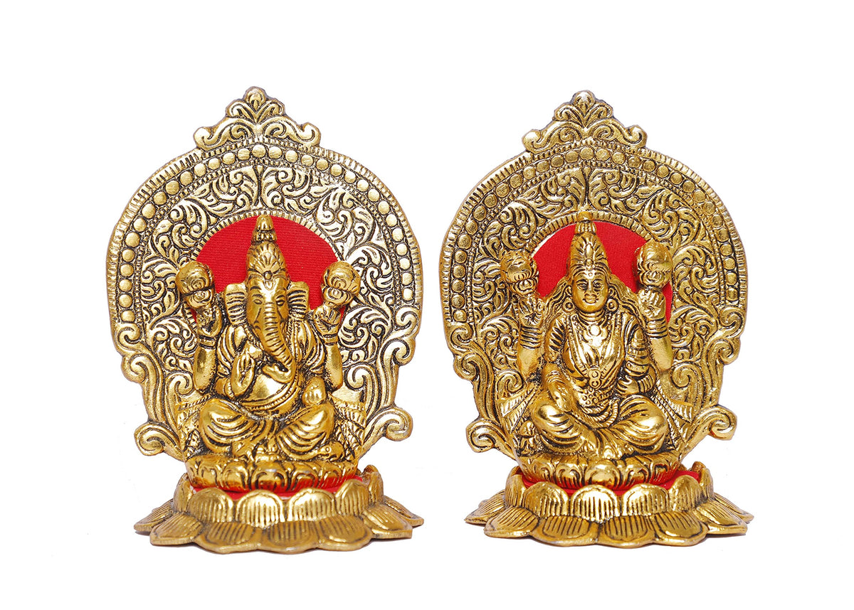 KridayKraft Metal Laxmi Ganesh Statue/Murti for Pooja Room & Home Office Décor,Laxmi Ganesha Idol for Diwali Gift,Religious Idol Showpiece Figurines Decorative & Diwali Poojan...