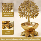 Behoma 100% Pure Brass Kalpavriksha Diya for Puja | Deepak for Mandir