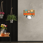 Artvibes Unique Stylish Wooden Key Holder for Wall Decor with Stylish Stainless Steel 5 Hooks Beautiful Key Organizer for Home Decoration(KH_800)